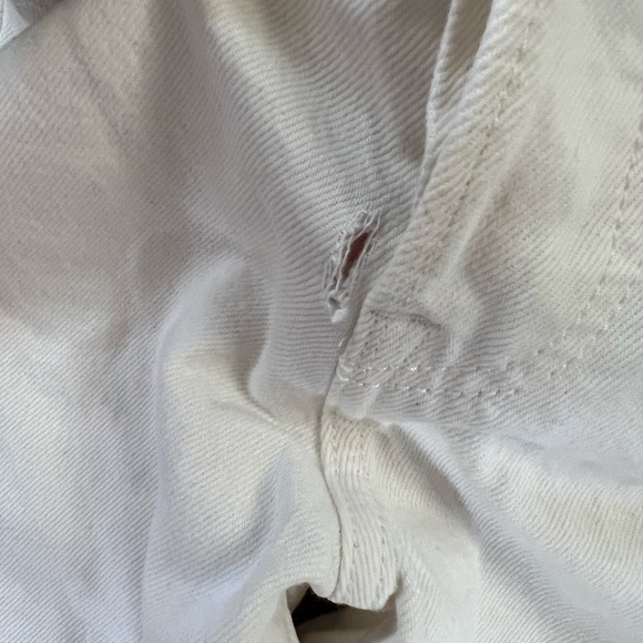 Levi’s raw frayed hem white denim jeans A7-7 - Picture 2 of 12